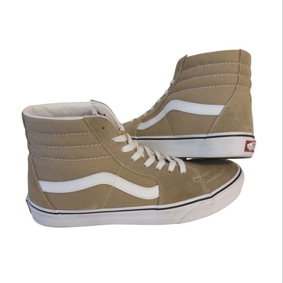 Vans Sk8 Hi Taos Taupe Canvas Suede Mix Skate Sneakers Men's Size 10.5 - Picture 4 of 15